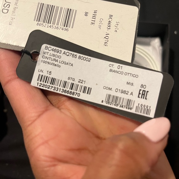 Dolce & Gabbana White Belt with DG Logo Buckle - Picture 4 of 10